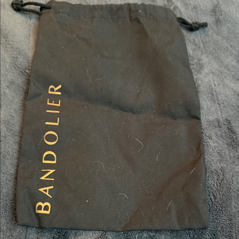 Bandolier Black Pouch with Gold Logo